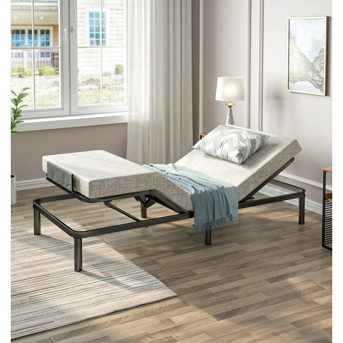 Alwyn Home Fritsch Zero Gravity Adjustable Bed with Wireless Remote